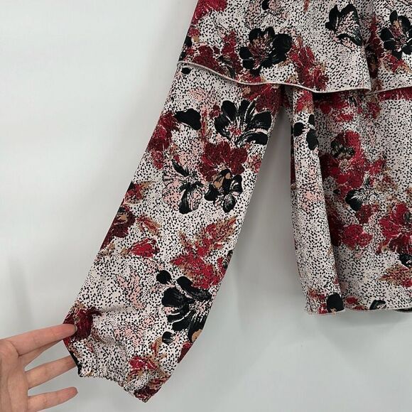 Wilfred Womens Multicolor Floral Morel Long Sleeve Off The Shoulder Blouse XS - Picture 5 of 8